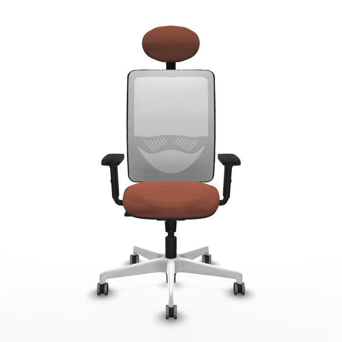 PIQUERAS Y CRESPO Silla de oficina Zulema con mecanismo Sincro, color Marrón y Blanco PIQUERAS Y CRESPO Silla de oficina Zulema con mecanismo Sincro, color Marrón y Blanco