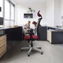 PIQUERAS Y CRESPO Silla de oficina Zulema con mecanismo Sincro, color Marrón y Blanco
