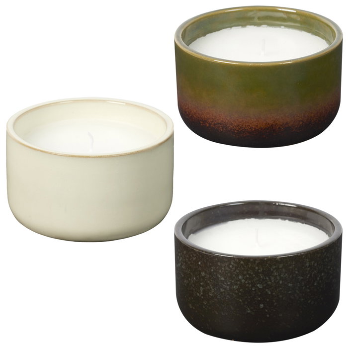 Home Deco Factory Vela Perfumada Natural Cerámica Diámetro 12 cm Especias de Madera Madera de Jengibre Niebla de Madera