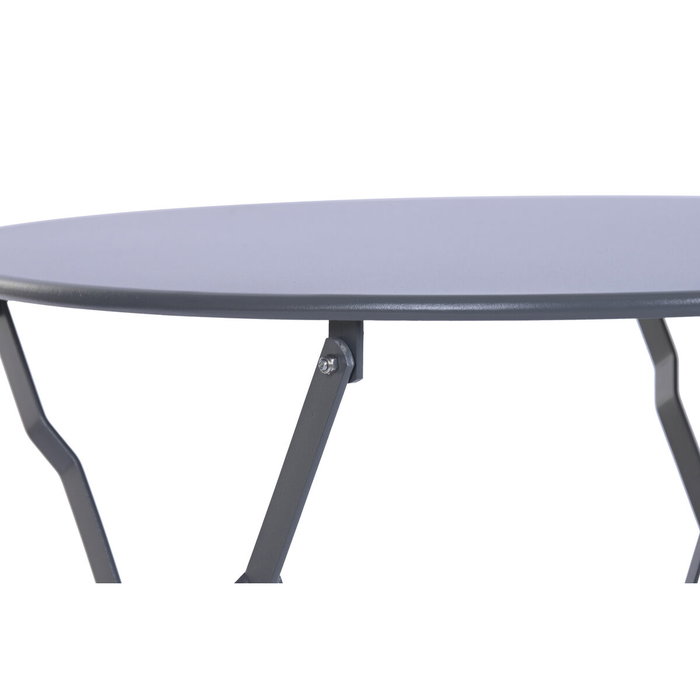 DKD Home Decor Mesa Terraza Y Jardin Gris Metal 60 x 71 x 60 cm Set de 3