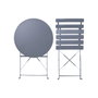 DKD Home Decor Mesa Terraza Y Jardin Gris Metal 60 x 71 x 60 cm Set de 3
