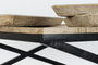 DKD Home Decor Mesa de Centro de Madera y Metal con Bandeja