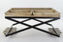 DKD Home Decor Mesa de Centro de Madera y Metal con Bandeja