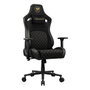 Cougar Silla Gaming Defensor Gold F CGR-DFF-GLB, Respaldo y Asiento Acolchado Tapizado en Tela Negro y Oro, Reposabrazos 4D, Para PC, Peso Usuario 120 kg