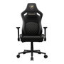 Cougar Silla Gaming Defensor Gold F CGR-DFF-GLB, Respaldo y Asiento Acolchado Tapizado en Tela Negro y Oro, Reposabrazos 4D, Para PC, Peso Usuario 120 kg