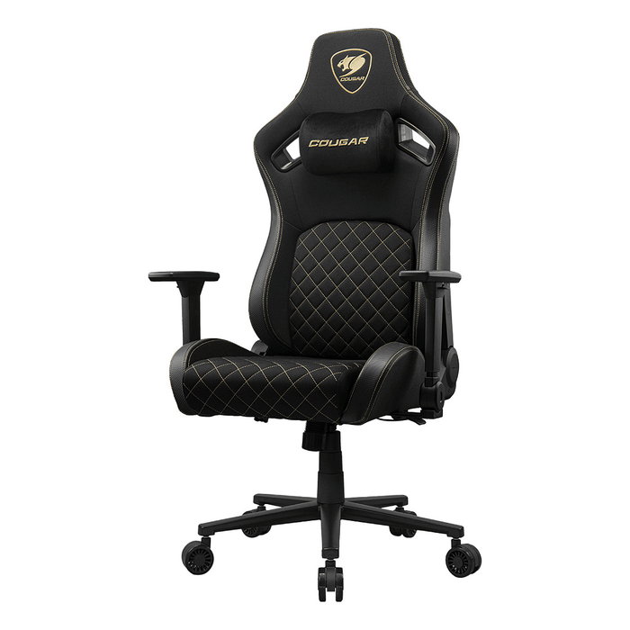 Cougar Silla Gaming Defensor Gold F CGR-DFF-GLB, Respaldo y Asiento Acolchado Tapizado en Tela Negro y Oro, Reposabrazos 4D, Para PC, Peso Usuario 120 kg Cougar Silla Gaming Defensor Gold F CGR-DFF-GLB, Respaldo y Asiento Acolchado Tapizado en Tela Negro y Oro, Reposabrazos 4D, Para PC, Peso Usuario 120 kg