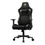 Cougar Silla Gaming Defensor Gold F CGR-DFF-GLB, Respaldo y Asiento Acolchado Tapizado en Tela Negro y Oro, Reposabrazos 4D, Para PC, Peso Usuario 120 kg