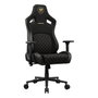 Cougar Silla Gaming Defensor Gold F CGR-DFF-GLB, Respaldo y Asiento Acolchado Tapizado en Tela Negro y Oro, Reposabrazos 4D, Para PC, Peso Usuario 120 kg