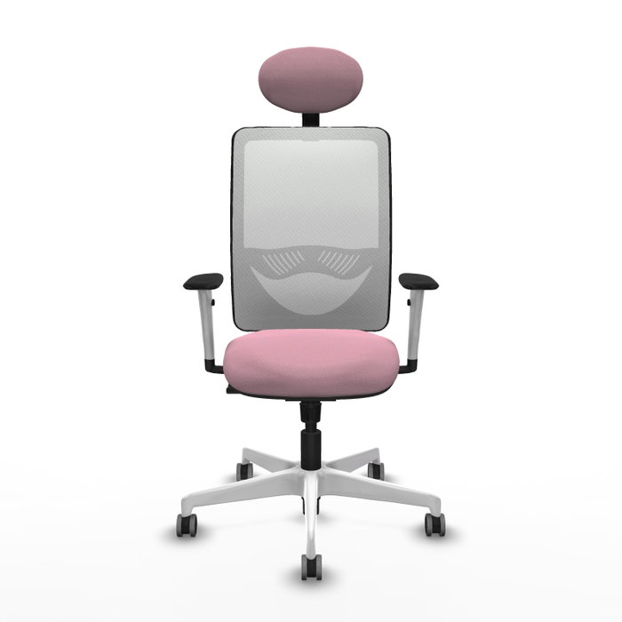 PIQUERAS Y CRESPO Silla de oficina Zulema con mecanismo Sincro Rosa y Blanco PIQUERAS Y CRESPO Silla de oficina Zulema con mecanismo Sincro Rosa y Blanco
