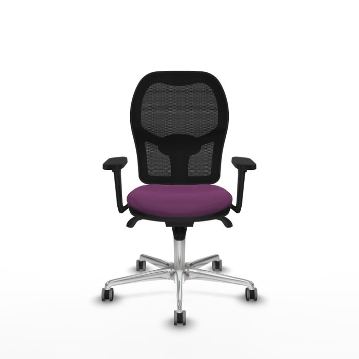 PIQUERAS Y CRESPO Silla de oficina Jorquera con mecanismo Sincro, Morado y Negro