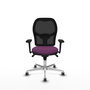 PIQUERAS Y CRESPO Silla de oficina Jorquera con mecanismo Sincro, Morado y Negro