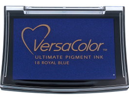 Tsukineko Almohadilla de tinta VERSACOLOR azul real opaca 95x65mm
