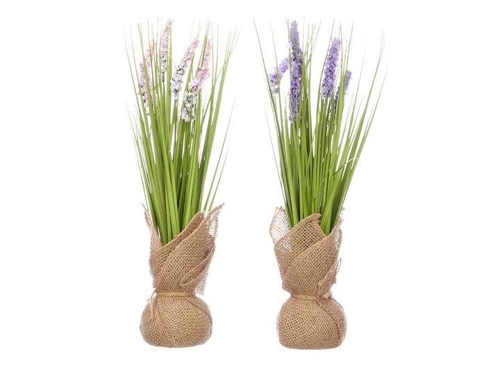 Ibergarden Ramillete Saco Lavanda Plástico/Rafia Surtido Morado, Fucsia 10x41x10 cm (Set de 6)