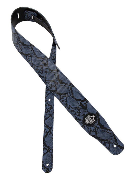 Correa Guitarra Gaucho Piel Serpiente Azul