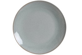 DKD Home Decor Conjunto de 6 Platos de Gres Esmaltado Azul
