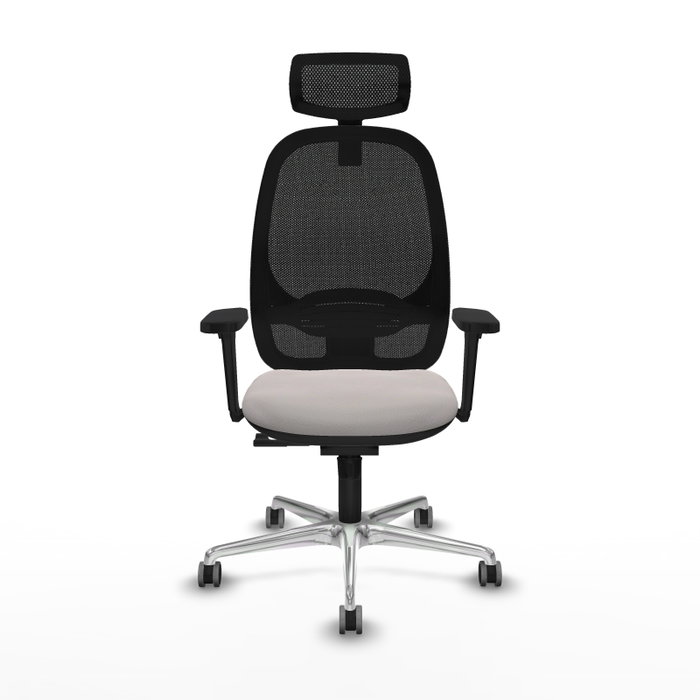 PIQUERAS Y CRESPO Silla de oficina Cilanco con mecanismo Sincro Blanco y Negro