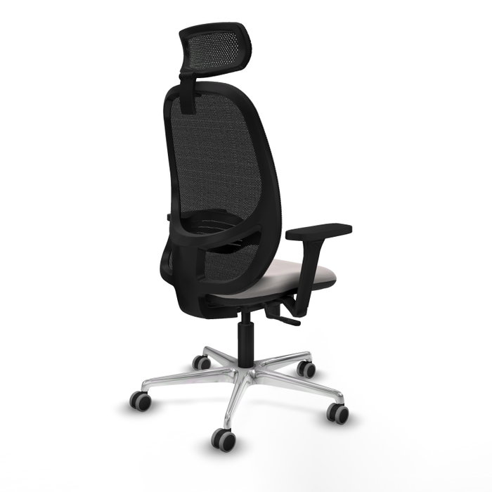 PIQUERAS Y CRESPO Silla de oficina Cilanco con mecanismo Sincro Blanco y Negro