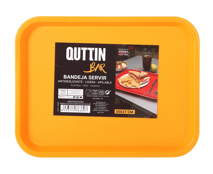 My Bar Bandeja de Plástico para Servir o Picar, 35 x 27 cm, Bar, Surtida (24 Unidades)