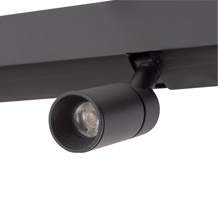 Luminaria LED Mini 5W 500Lm CRI90 4200K Carril Magnético Negro