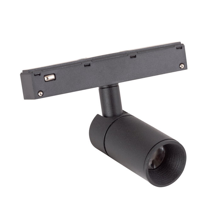 Luminaria LED Mini 5W 500Lm CRI90 4200K Carril Magnético Negro