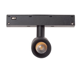 Luminaria LED Mini 5W 500Lm CRI90 4200K Carril Magnético Negro