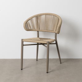 Silla Natural-Gris Pe-Aluminio Exterior 59 X 58 X 79 cm (Set de 2)