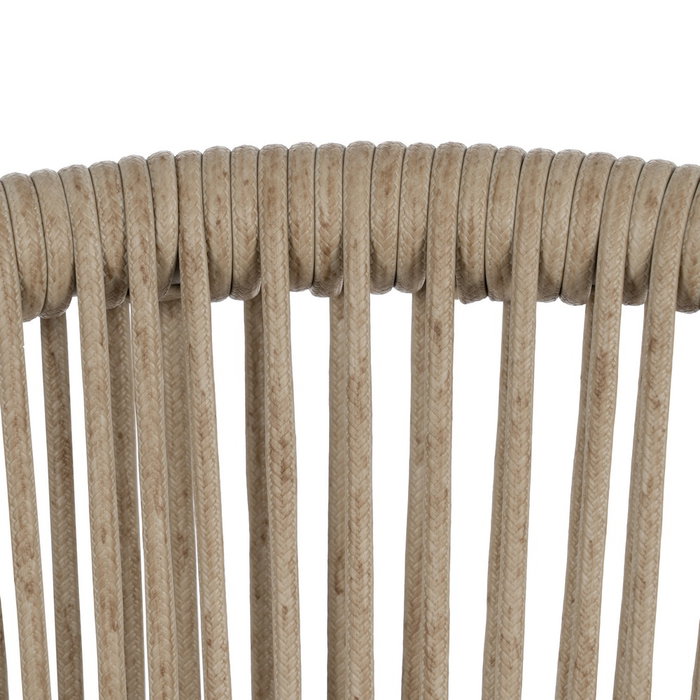 Silla Natural-Gris Pe-Aluminio Exterior 59 X 58 X 79 cm (Set de 2)