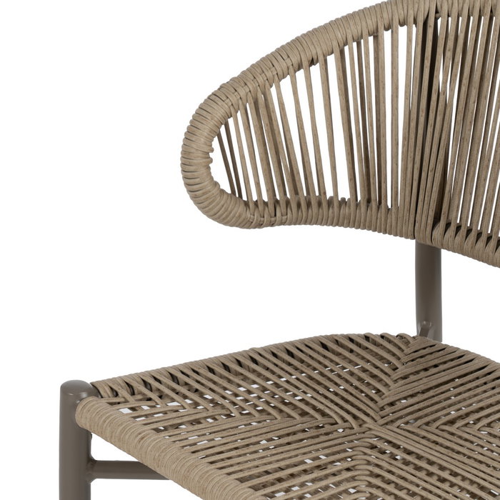 Silla Natural-Gris Pe-Aluminio Exterior 59 X 58 X 79 cm (Set de 2)