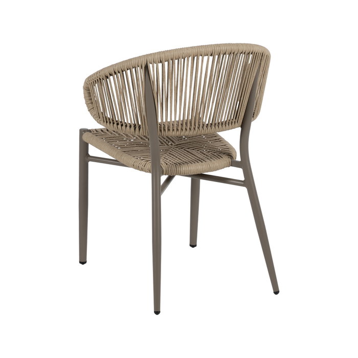 Silla Natural-Gris Pe-Aluminio Exterior 59 X 58 X 79 cm (Set de 2)