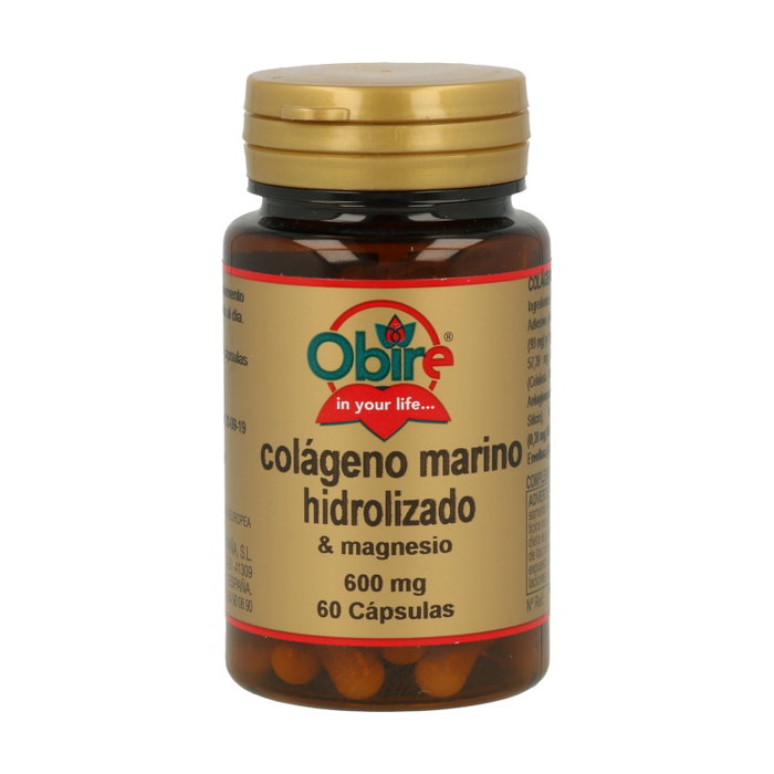 OBIRE Colágeno marino + magnesio 600 mg (60 cápsulas)