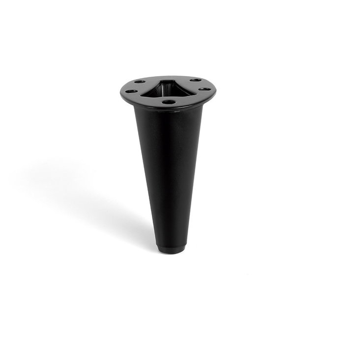 Q&Q H100 - Pata Metálica para Conector, Acabado Negro Mate