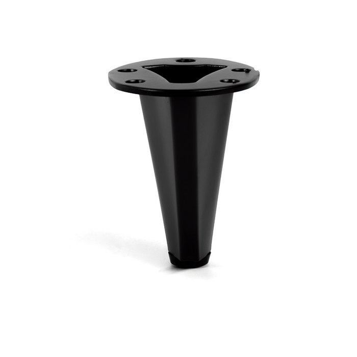 Q&Q H100 - Pata Metálica para Conector, Acabado Negro Mate