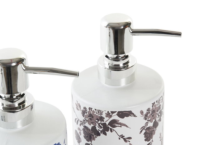 DKD Home Decor Dosificador Tradicional Negro y Azul Marino 8 x 17 x 10 cm 450ml Cristal y ABS (12 Unidades)