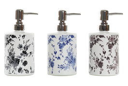 DKD Home Decor Dosificador Tradicional Negro y Azul Marino 8 x 17 x 10 cm 450ml Cristal y ABS (12 Unidades)