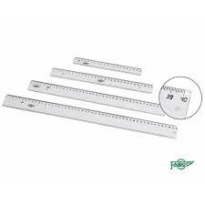 Faibo Regla Escolar Graduada 50 cm, Transparente, Paquete de 20 Unidades (Set de 20)