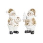 DKD Home Decor Figura de Santa Claus en Resina, Pack de 2, Dorado