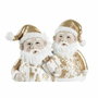 DKD Home Decor Figura de Santa Claus en Resina, Pack de 2, Dorado