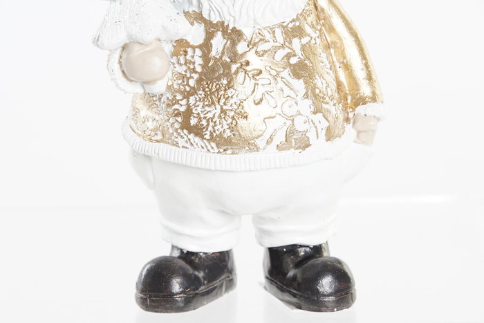 DKD Home Decor Figura Navidad Moderna Resina Dorado Santa 6 x 13.5 x 8 cm (2 Unidades)
