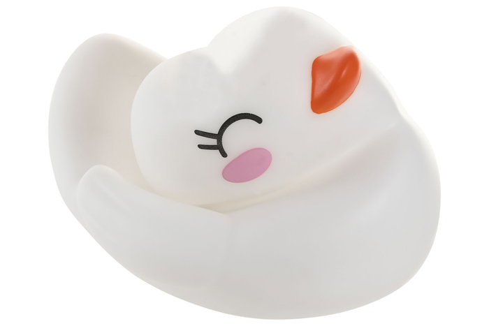 DKD Home Decor Quit Miedo Infantil Silicona LED Blanco 14 x 10 x 12 cm (6 Unidades)