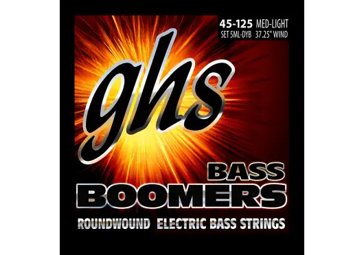 GHS Juego Boomers® Medium Light 45-125 Ghs 5 cuerdas GHS Juego Boomers® Medium Light 45-125 Ghs 5 cuerdas