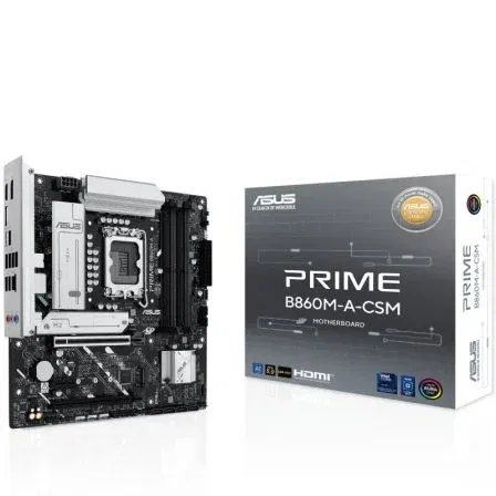 Asus PRIME B860M-A CSM Placa Base Socket 1851 DDR5 PCIe 5.0 Micro ATX Asus PRIME B860M-A CSM Placa Base Socket 1851 DDR5 PCIe 5.0 Micro ATX