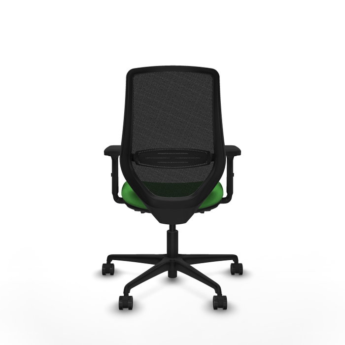 PIQUERAS Y CRESPO Silla de oficina Mardos Verde/Negro con mecanismo Sincro/Traslack, Brazos 2D y Apoyo Lumbar 1D