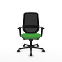 PIQUERAS Y CRESPO Silla de oficina Mardos Verde/Negro con mecanismo Sincro/Traslack, Brazos 2D y Apoyo Lumbar 1D