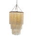 DKD Home Decor Lámpara de Techo de Conchas Hecha a Mano Blanco