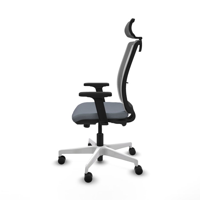PIQUERAS Y CRESPO Silla de oficina Haches Gris con Mecanismo Sincro/Traslack