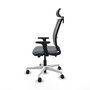 PIQUERAS Y CRESPO Silla de oficina Haches Gris con Mecanismo Sincro/Traslack