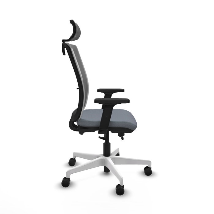 PIQUERAS Y CRESPO Silla de oficina Haches Gris con Mecanismo Sincro/Traslack