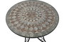 DKD Home Decor Mesa Redonda de Metal y Cerámica Negro