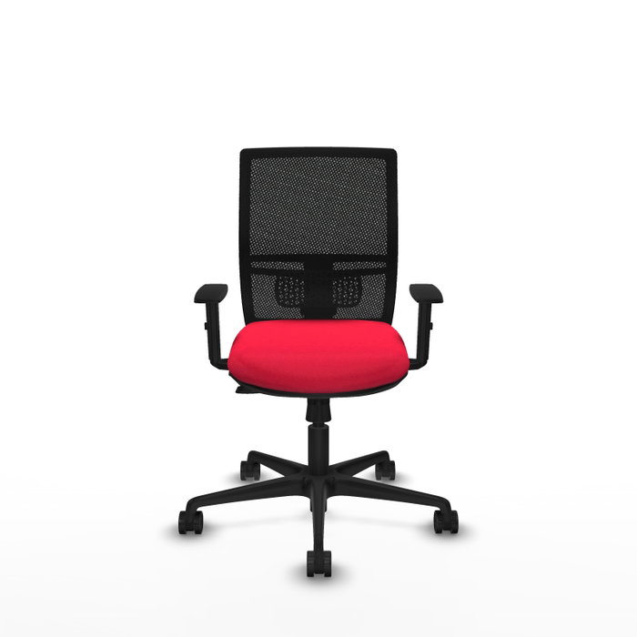PIQUERAS Y CRESPO Silla de oficina Yunquera con mecanismo Sincro/Traslack, Rojo y Negro PIQUERAS Y CRESPO Silla de oficina Yunquera con mecanismo Sincro/Traslack, Rojo y Negro