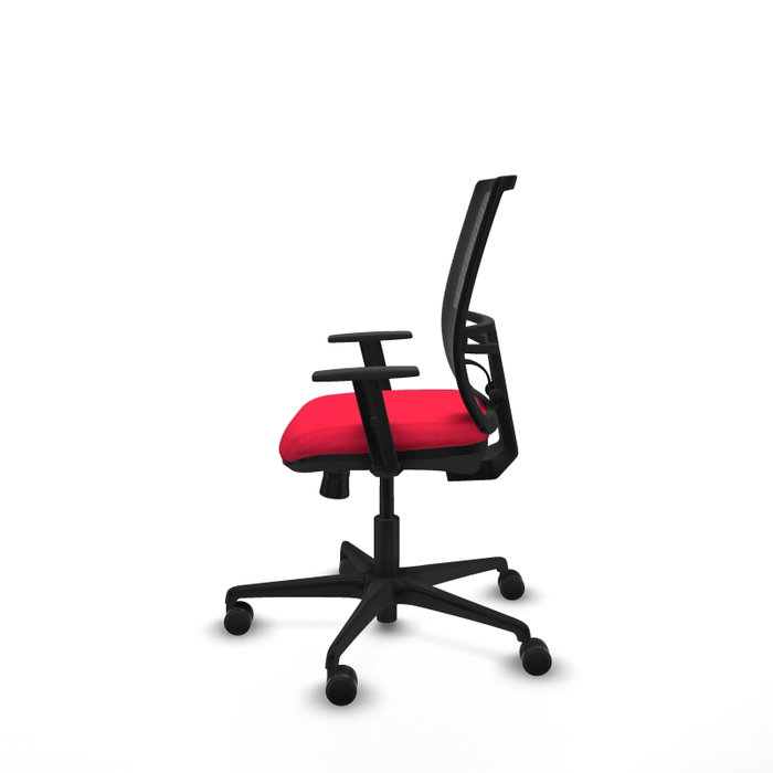 PIQUERAS Y CRESPO Silla de oficina Yunquera con mecanismo Sincro/Traslack, Rojo y Negro PIQUERAS Y CRESPO Silla de oficina Yunquera con mecanismo Sincro/Traslack, Rojo y Negro